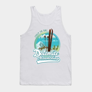 Dolomite Mountains Italy Ski logo Tank Top